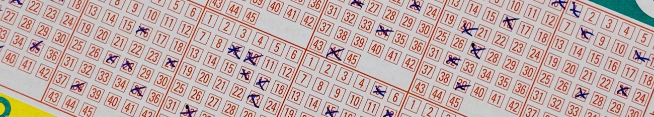 Ausschnitt eines ausgefüllten Lottoscheins